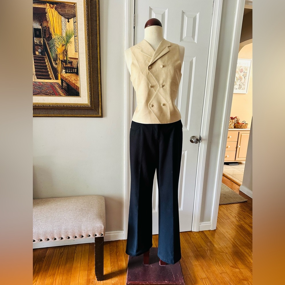 St John Collection Solid Black Straight Cut Pants… - image 1